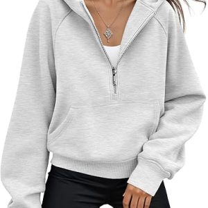 AUTOMET Womens Hoodies Fleece Fall Fashion Outfits Workout Sweatshirts Y2k Winter Zip Up Jackets Oversized Tops Clothes 2025